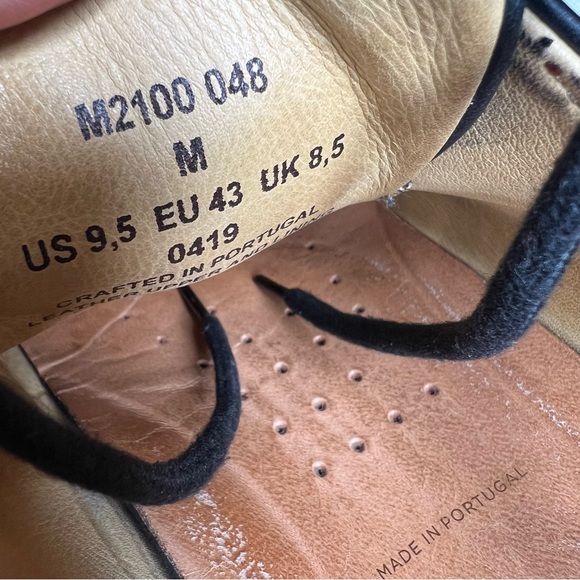 Samuel Hubbard Shoe Mens Founder Leather Black Lace Up Casual Vibram Sole 9.5 - Picture 8 of 15